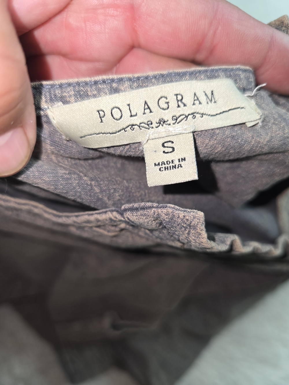 Polagram Taupe Short-Sleeve Corduroy Pocket Dress - Picture 9 of 9
